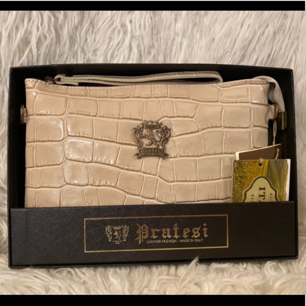 Pratesi Firenze Italian leather clutch/crossbody
